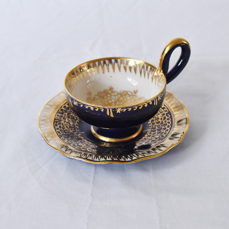 ア.ドラサンヴァル A.Dressinval コーヒーカップ＆ソーサー ダークブルー