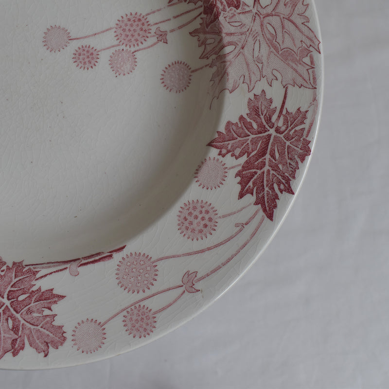 Antique Deep Plate K&G Luneville Platane B