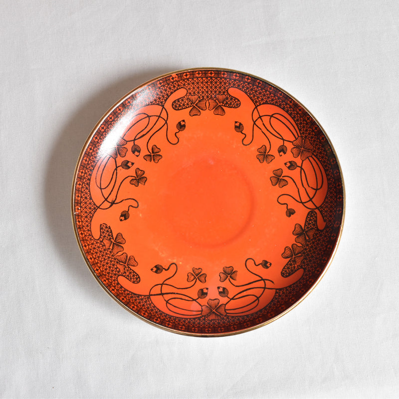 Antique Cup & Saucer Sarreguemines Trefle A