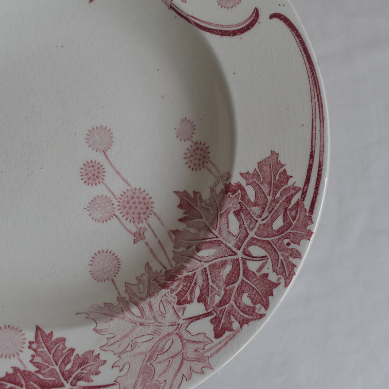 Antique Deep Plate K&G Luneville Platane B
