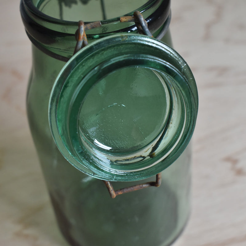 ヴィンテージ  ガラス　容器 L'ideal B