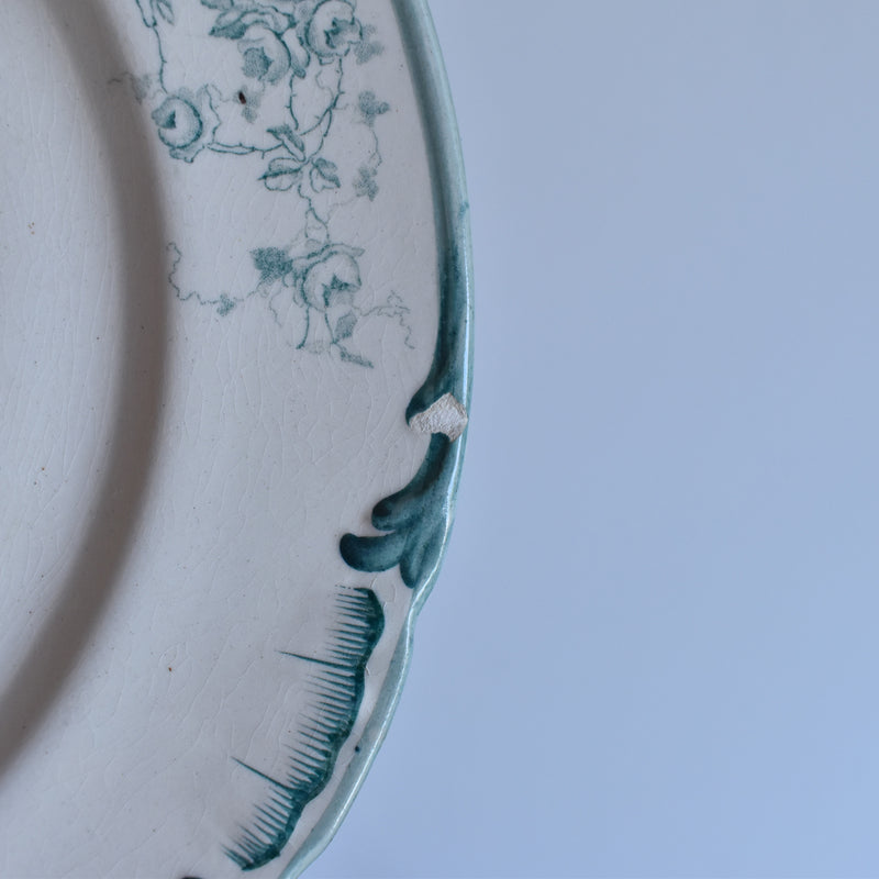 Antique Plate Longchamp Petite Roses A