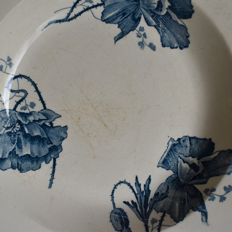Antique Deep Plate U&C Sarreguemines Feria A