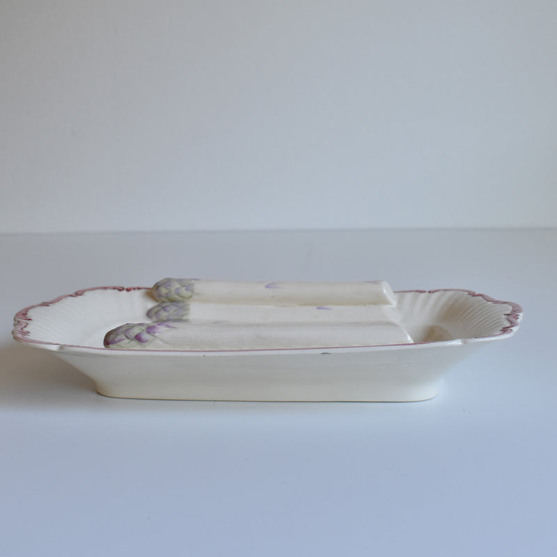 Vintage Asparagus Plate Digoin & Sarreguemines