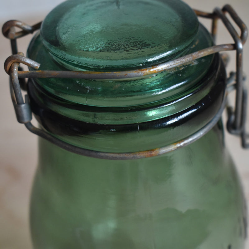 ヴィンテージ  ガラス　容器 L'ideal B