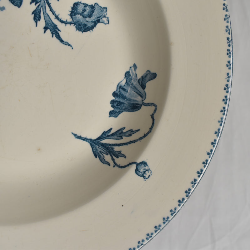 Antique deep plate U&C Sarreguemines Feria C