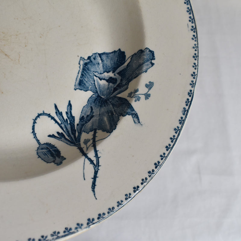 Antique Deep Plate U&C Sarreguemines Feria A