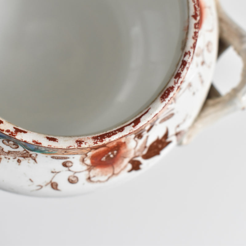 Antique sugar pot Sarreguemines Kyoto