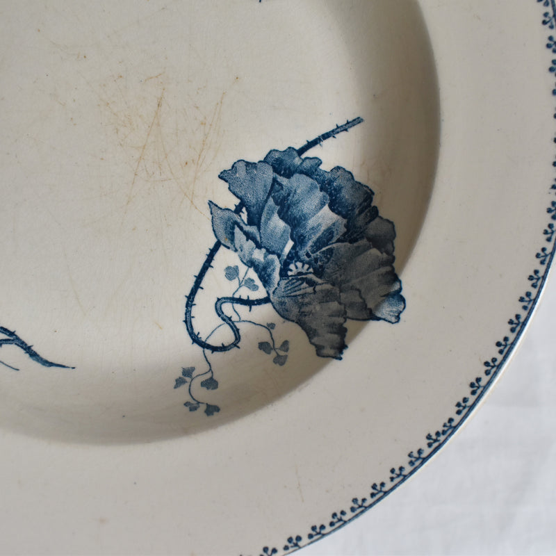 Antique Deep Plate U&C Sarreguemines Feria A