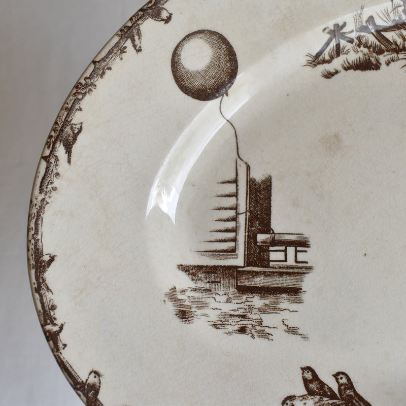 Antique Oval Plate HB&C Terre de fer