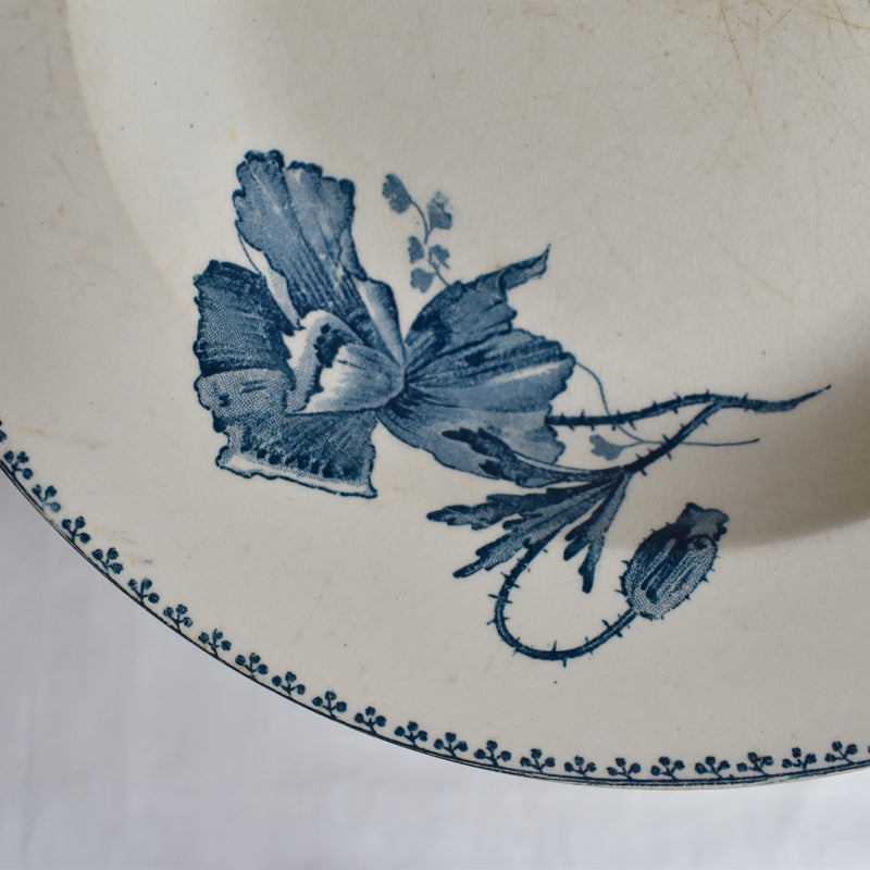 Antique Deep Plate U&C Sarreguemines Feria A