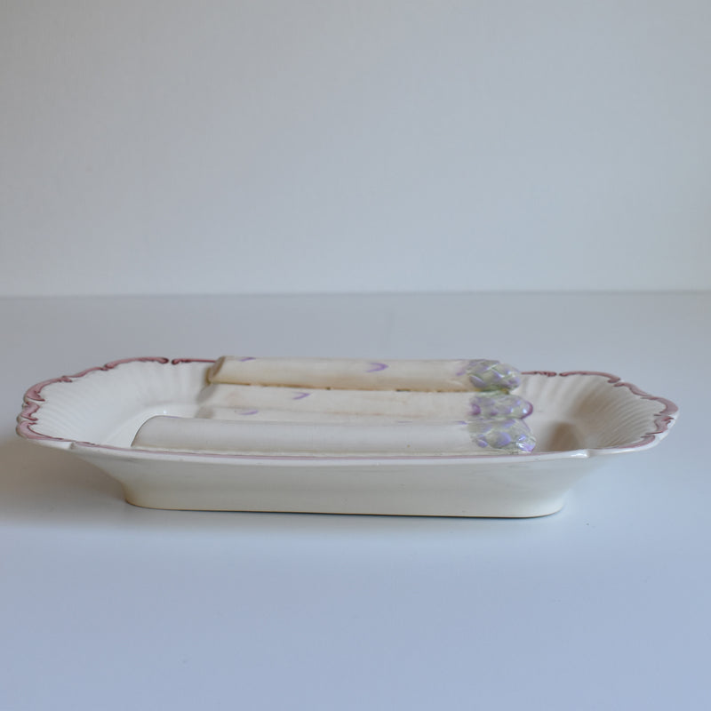 Vintage Asparagus Plate Digoin & Sarreguemines