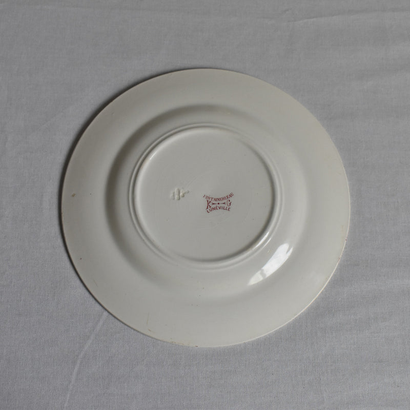 Antique Dessert Plate, Lunéville, Fontainebleau B