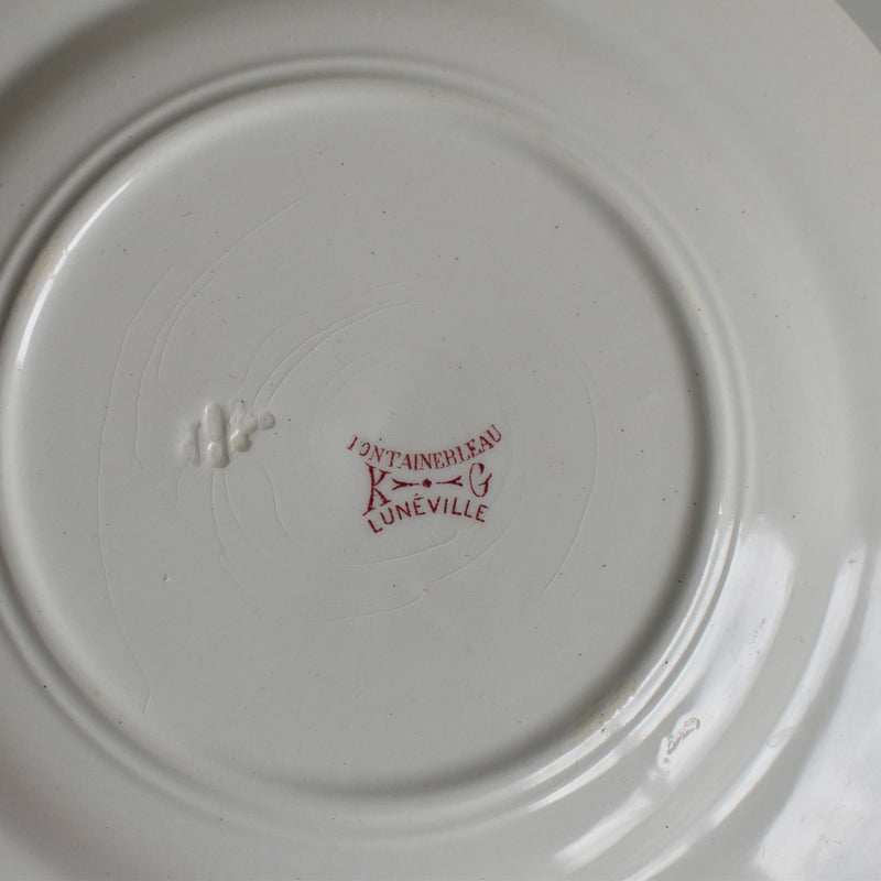 Antique Dessert Plate, Lunéville, Fontainebleau B