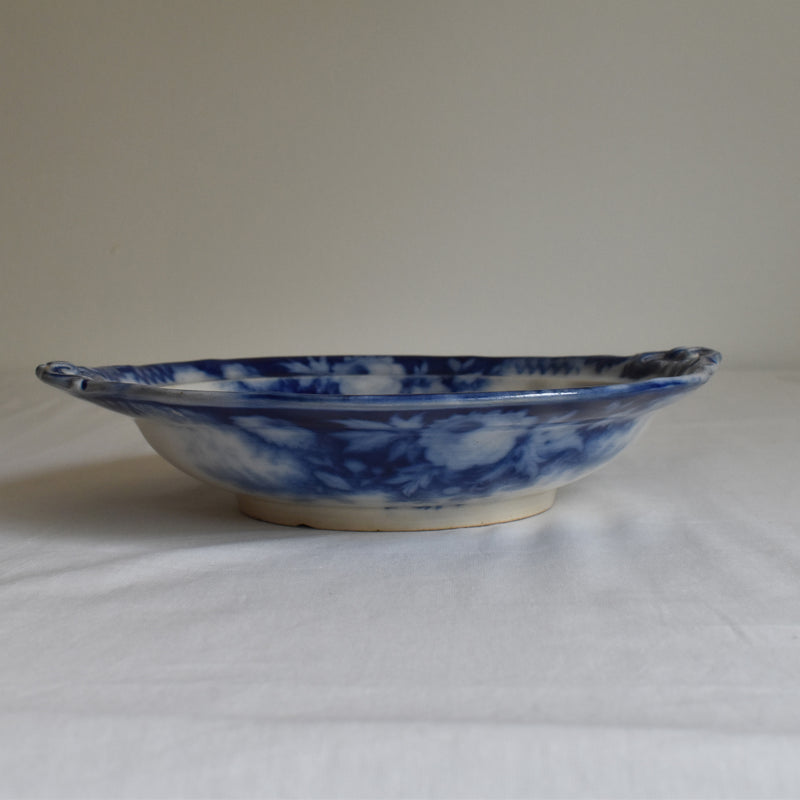 Antique Deep Plate, U&C Sarreguemines Jardiniere Blue