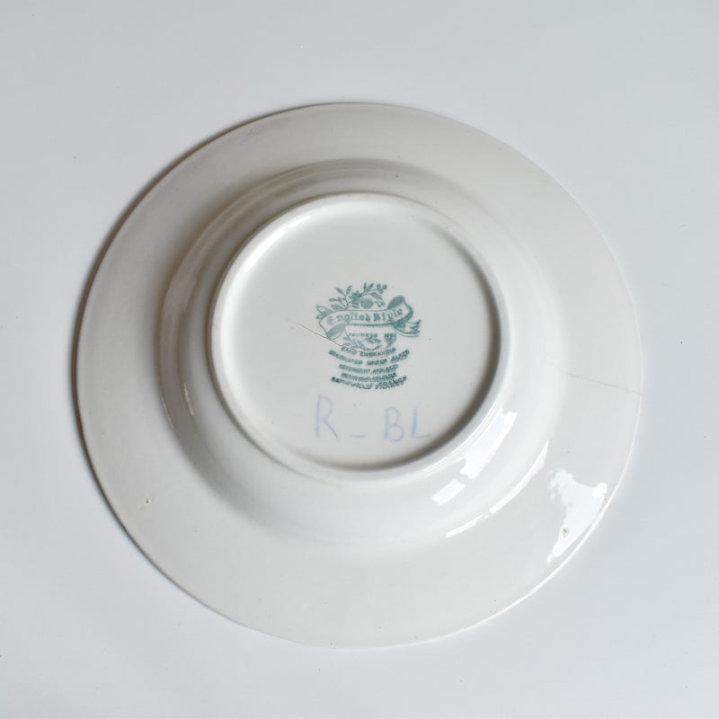 Vintage Deep Plate English Style Rouge H