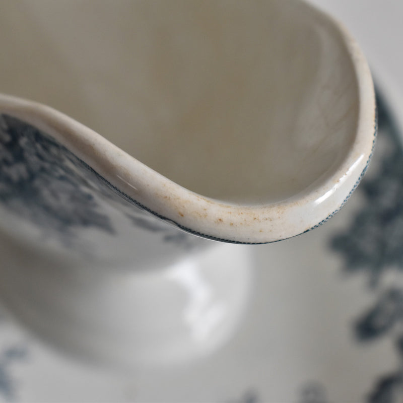 Antique Sauce Boat, Saint Amand and Hamage, Marie-Louise