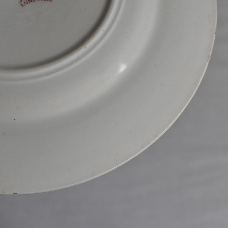 Antique Dessert Plate, Lunéville, Fontainebleau B