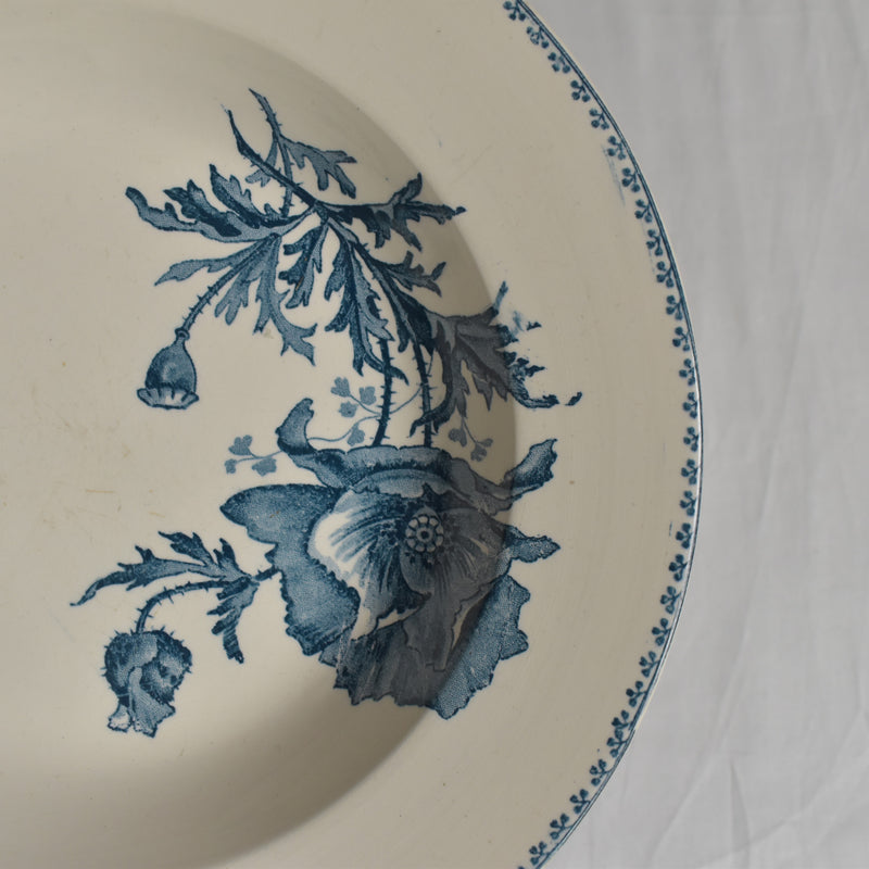 Antique deep plate U&C Sarreguemines Feria C