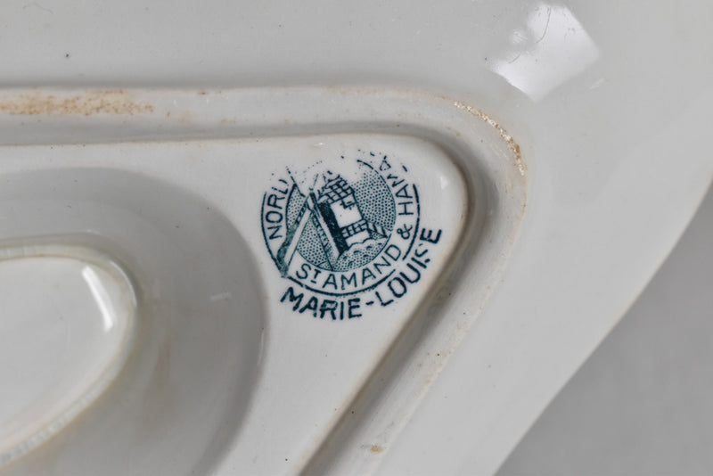 Antique Sauce Boat, Saint Amand and Hamage, Marie-Louise