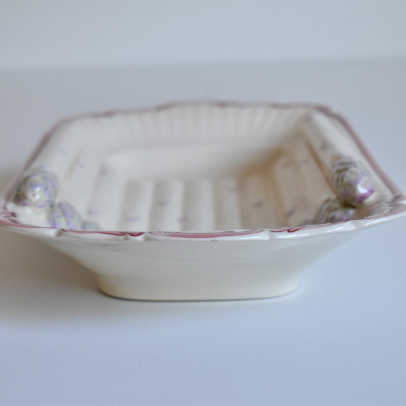 Vintage Asparagus Plate Digoin & Sarreguemines