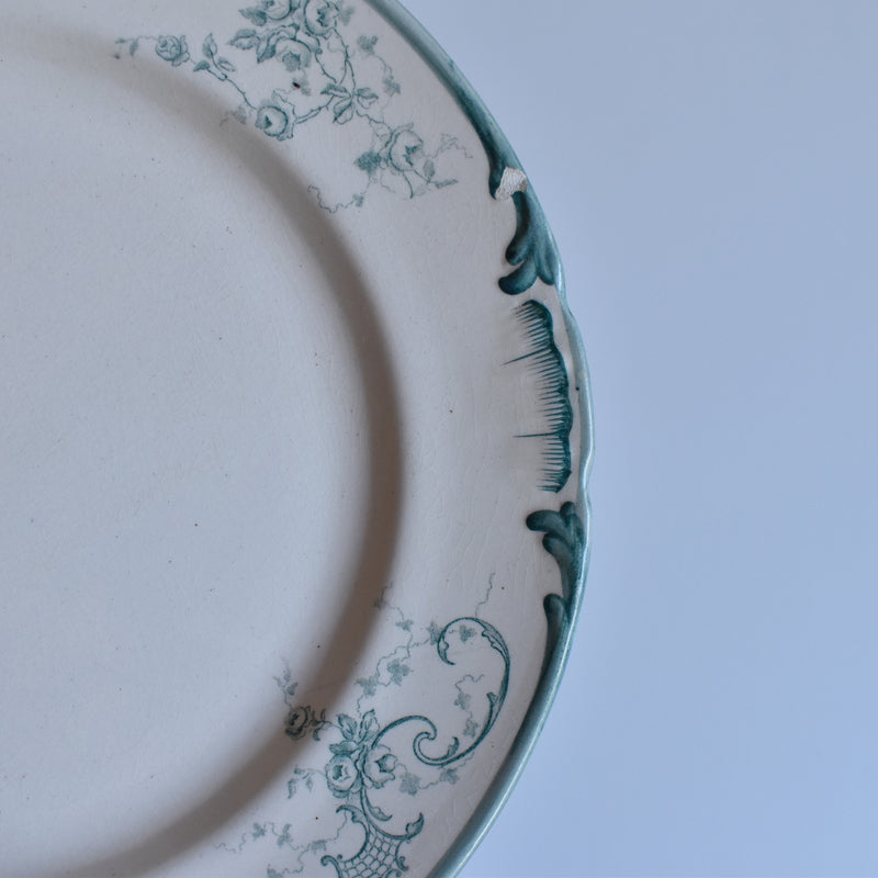 Antique Plate Longchamp Petite Roses A