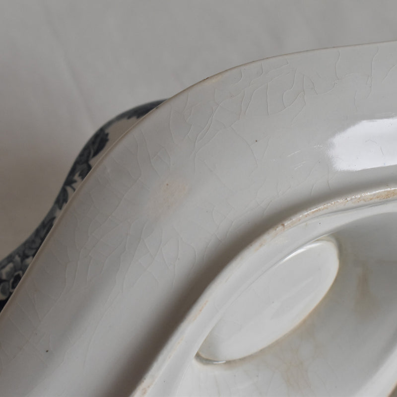 Antique Sauce Boat, Saint Amand and Hamage, Marie-Louise