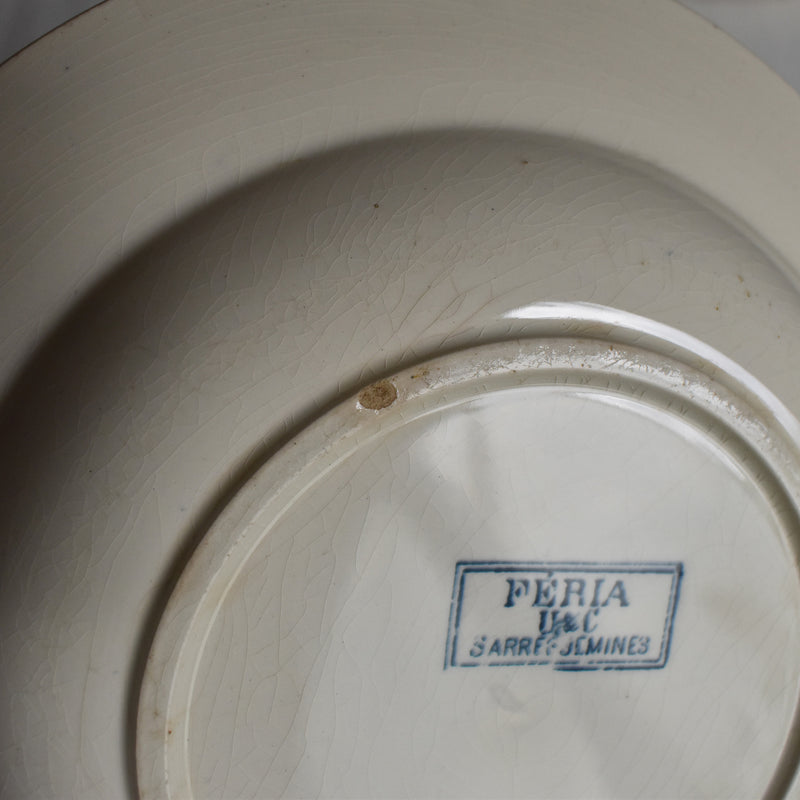Antique Deep Dish U&C Sarreguemines Feria B