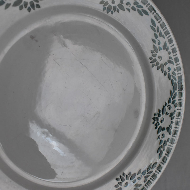 Vintage Dessert Plate Digoin & Sarreguemines Mandarin