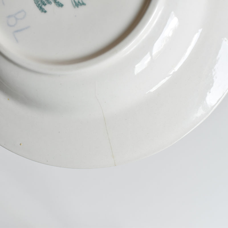 Vintage Deep Plate English Style Rouge H