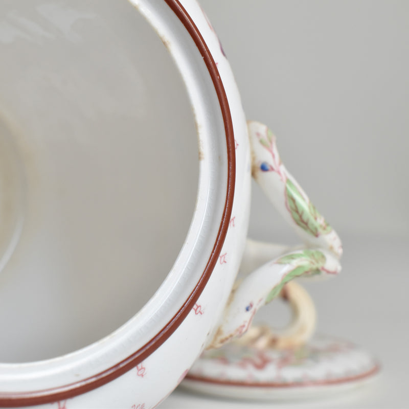 Antique Sugar Pot Sarreguemines Minton 252