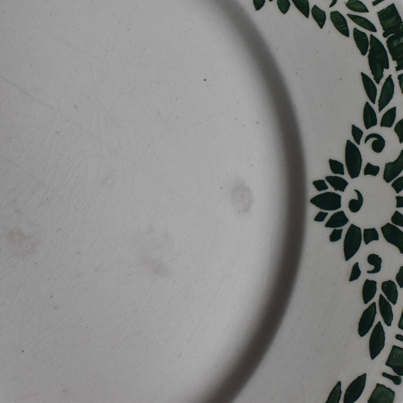 Vintage Dessert Plate Digoin & Sarreguemines Mandarin