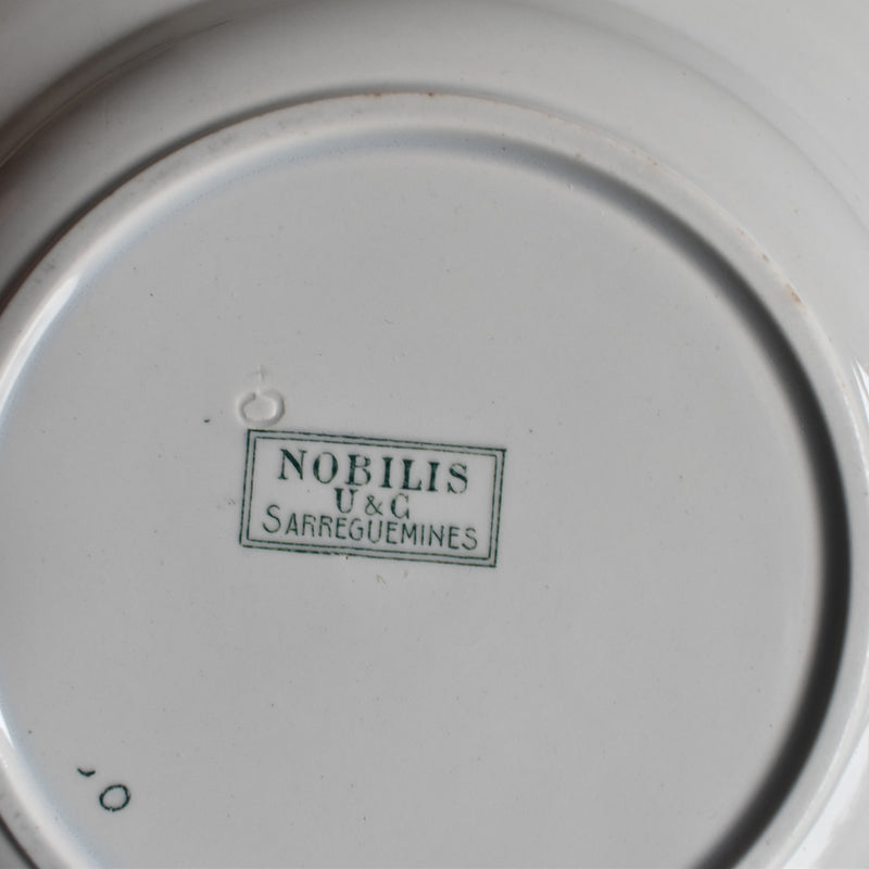 Antique Deep Plate, U&C Sarreguemines Nobilis