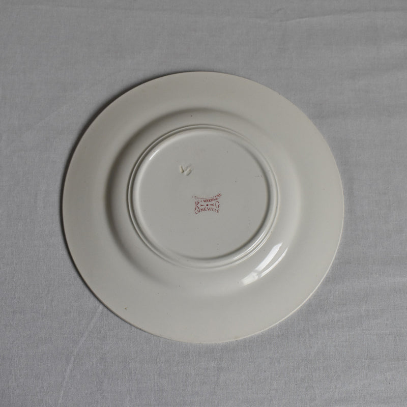 Antique Dessert Plate Luneville Fontainebleau A