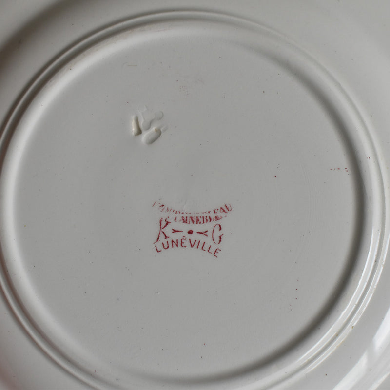 Antique Dessert Plate Luneville Fontainebleau A