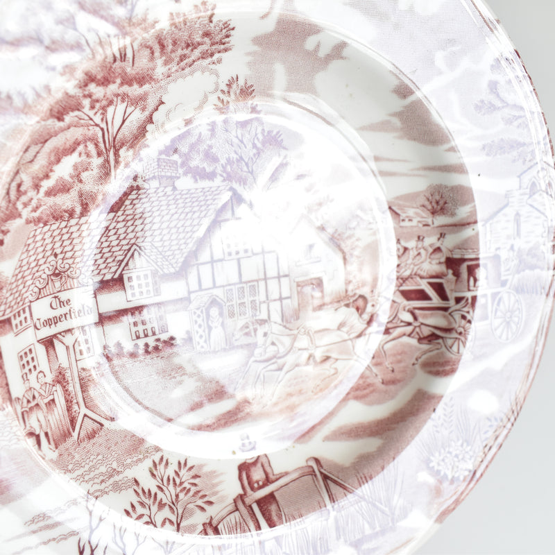 Vintage Deep Plate English Style Rouge H