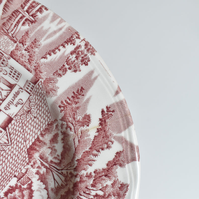 Vintage Deep Plate English Style Rouge H