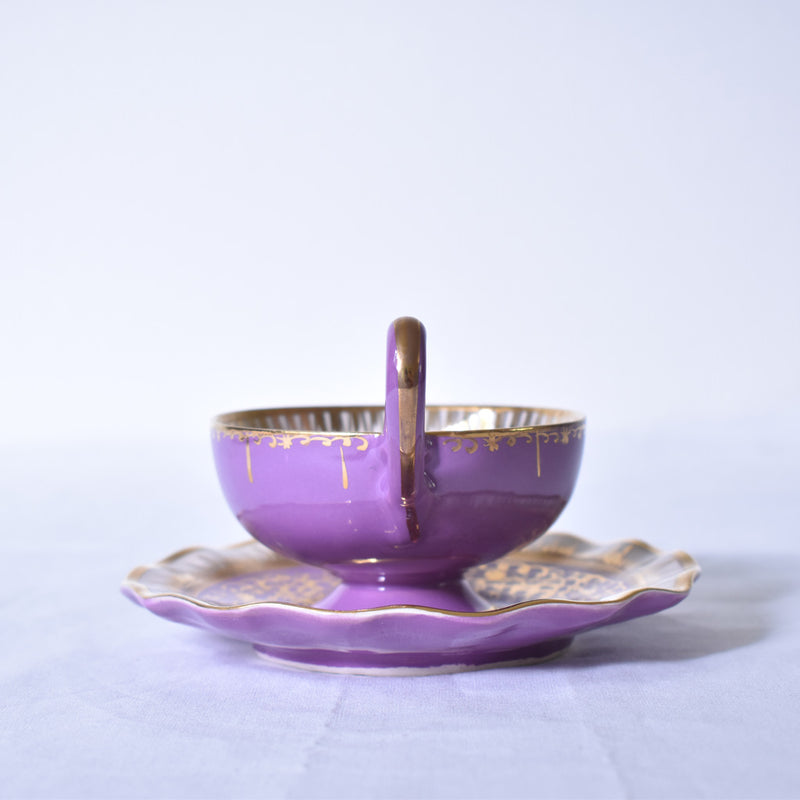 ア.ドラサンヴァル A.Dressinval コーヒーカップ＆ソーサー パープル