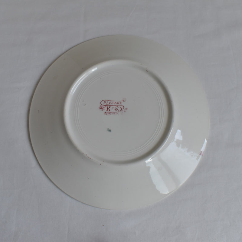 Antique Plate K&G Luneville Platane A
