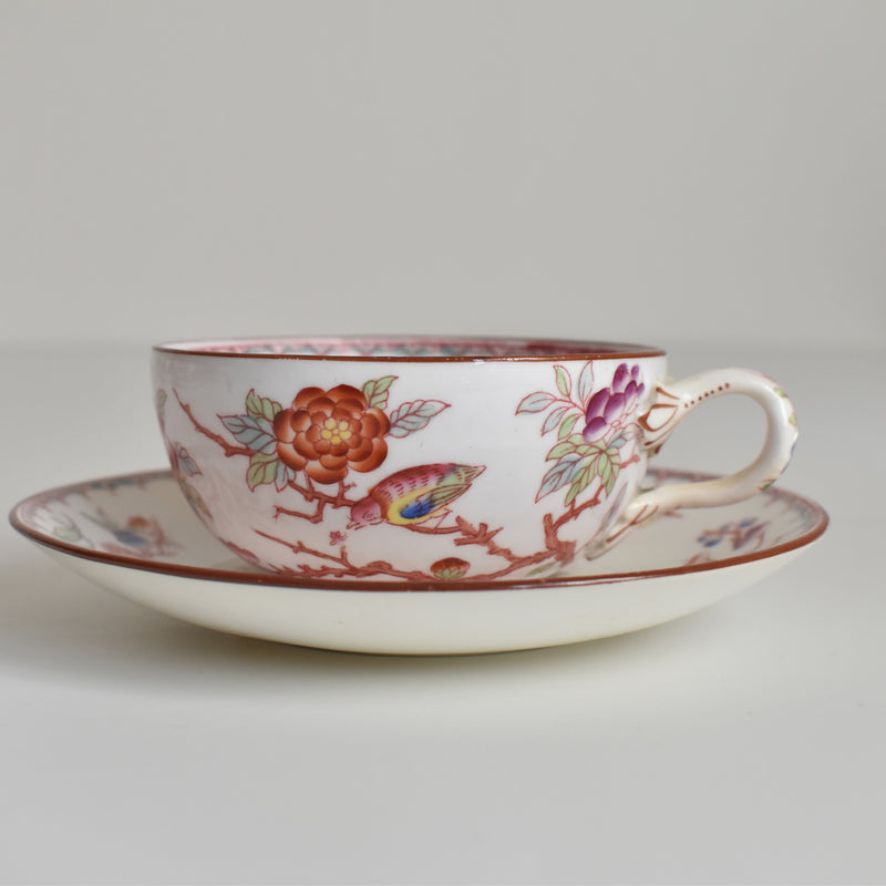 Antique Cup & Saucer Sarreguemines Minton 252 B