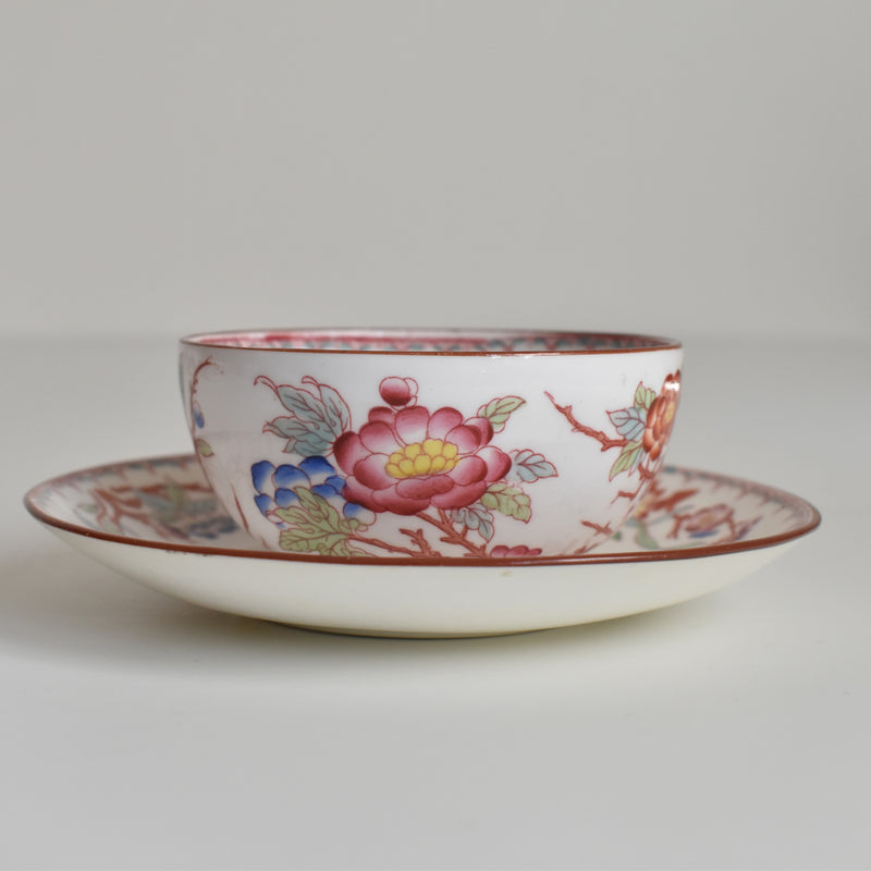 Antique Cup & Saucer Sarreguemines Minton 252 B