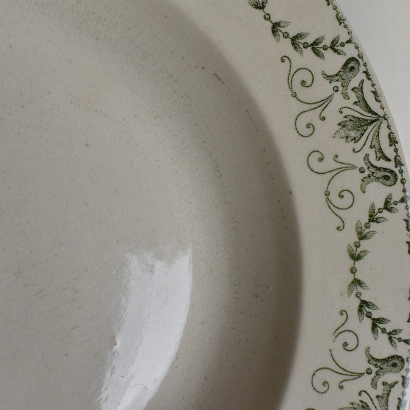 Antique Deep Plate U&C Sarreguemines Thérèse