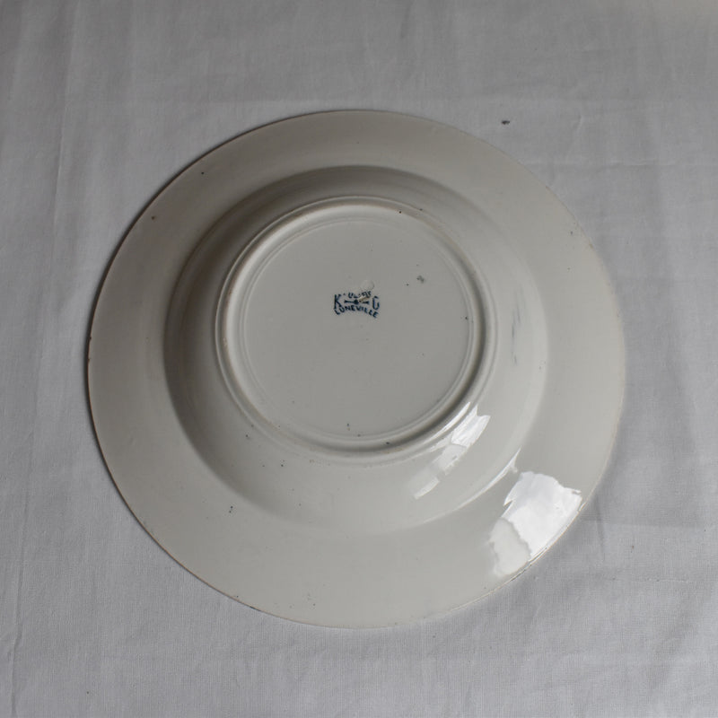 Antique Deep Plate, K&G Luneville, Tulipes A