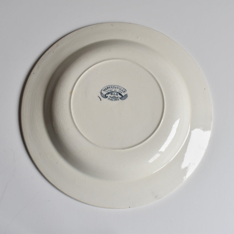 Antique Deep Plate Sarreguemines Martainville