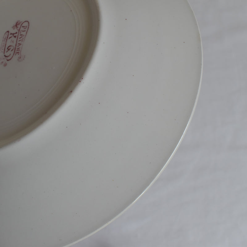 Antique Plate K&G Luneville Platane A