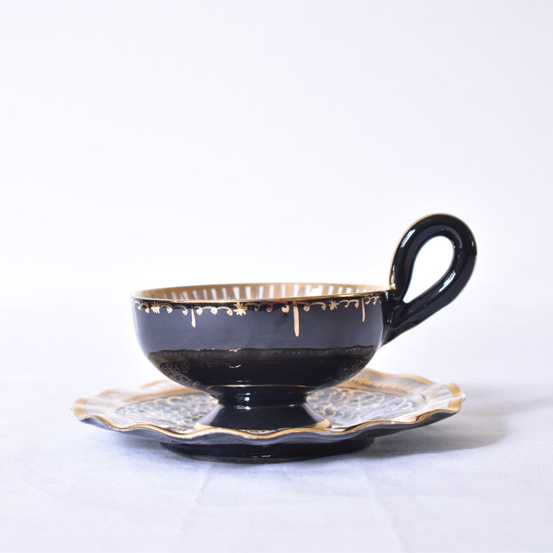 ア.ドラサンヴァル A.Dressinval コーヒーカップ＆ソーサー ブラック