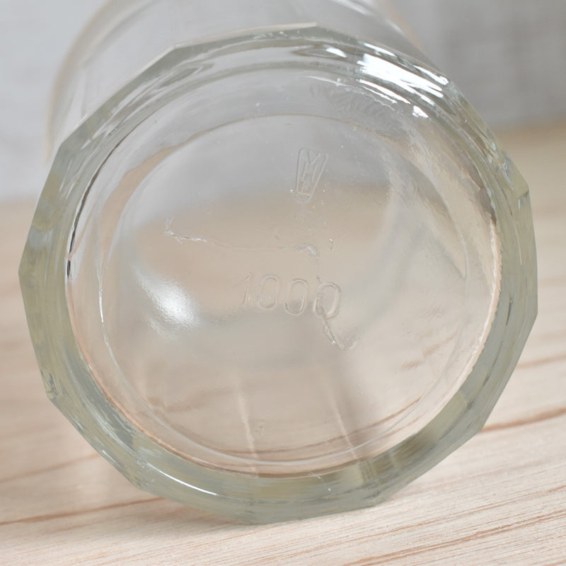 ガラス　ヴィンテージ　ジャムポット　1000