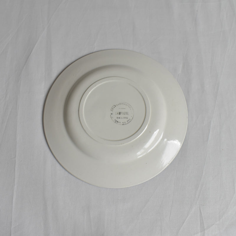 Antique Dessert Plate, Sarreguemines, Campagne H