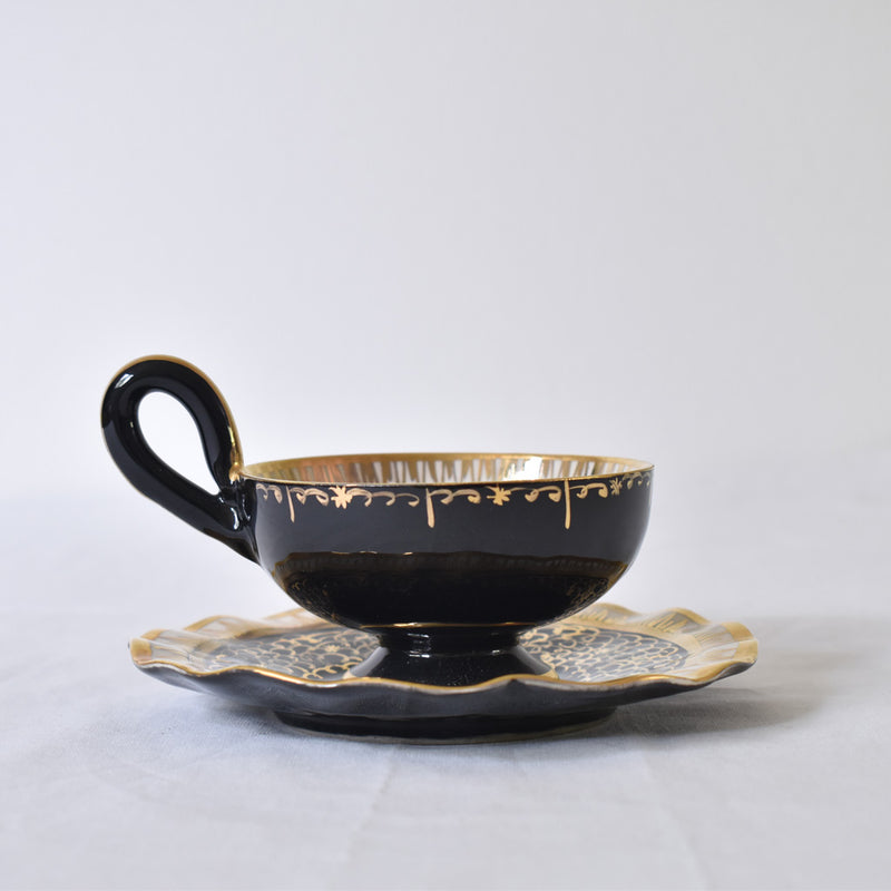 ア.ドラサンヴァル A.Dressinval コーヒーカップ＆ソーサー ブラック