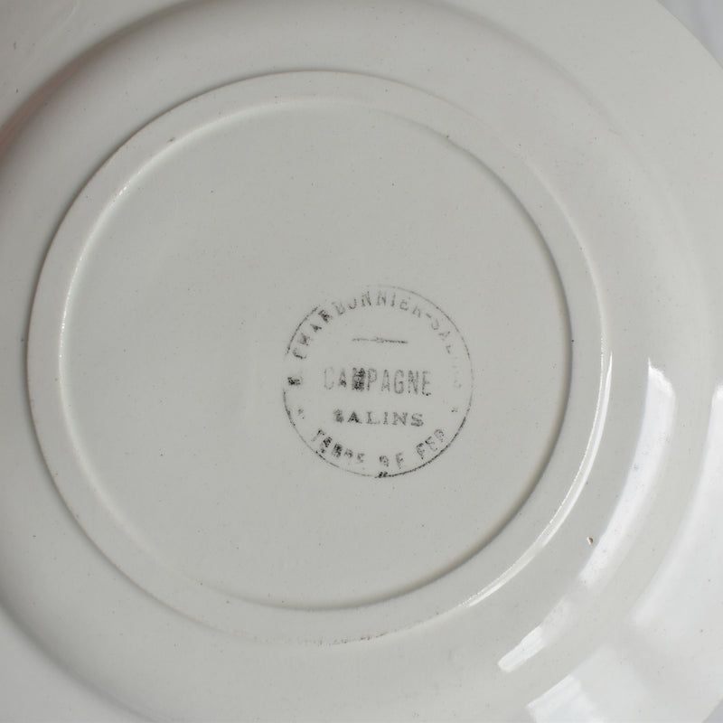 Antique Dessert Plate, Sarreguemines, Campagne H